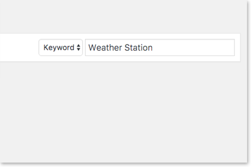 Step 2: search for Weather Station.